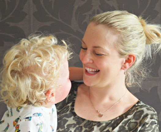 Becky with Arlo, Kent, who use Sitters childcare service