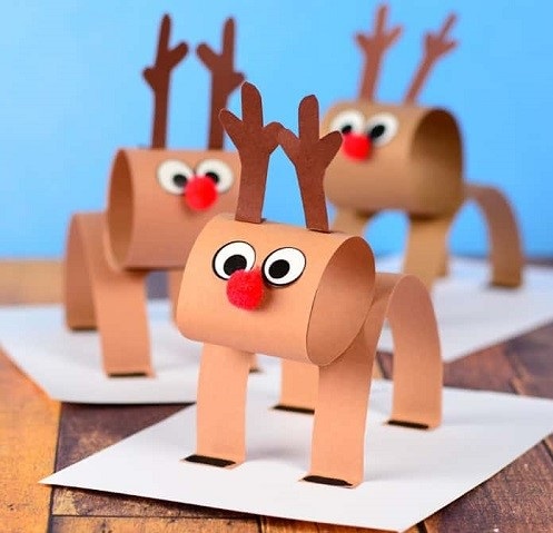9 3D Paper Reindeer Updated